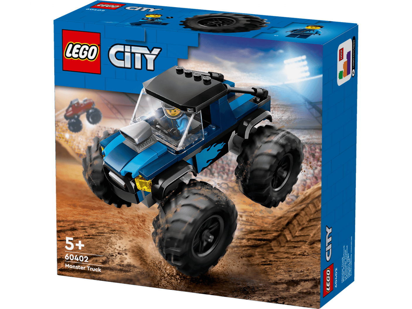 Lego Jucării Set Constructie LEGO City 60402 | Monster Truck Albastru, Masina Jucarie, Cadou