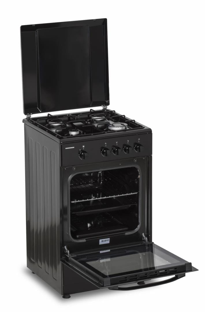 Heinner Aragaz Aragaz Gaz Heinner HFSC-SME50BK | 50cm, 4 Arzatoare, Negru, 50x50x85cm