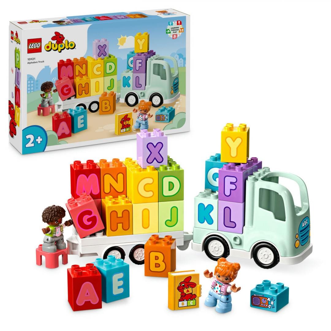 Lego Jucării Set Constructie LEGO Duplo 10421 | Camion cu Alfabet, Educativ, Cadou