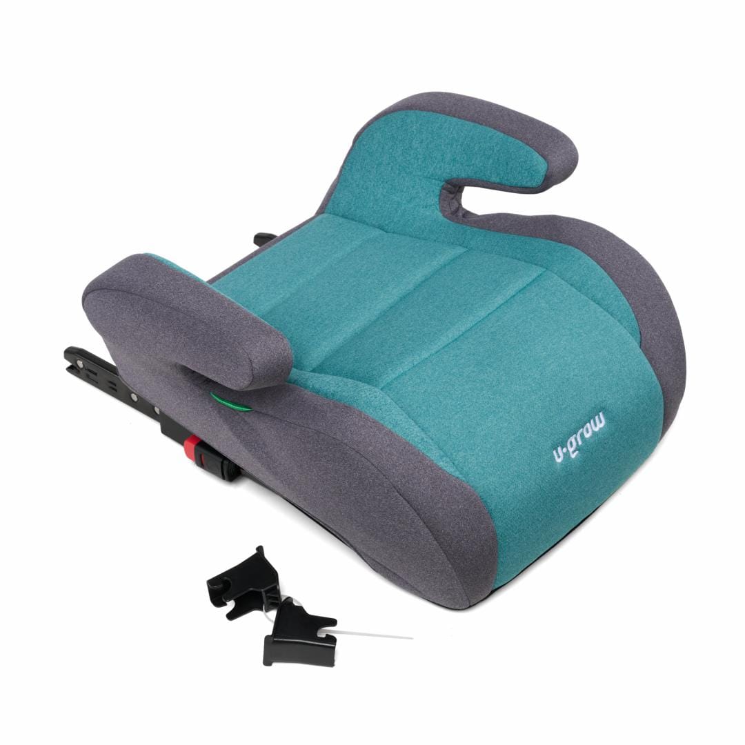 U-Grow Puericultură Inaltator Auto U-Grow UG-HB53B-GREEN | 125-150cm, Omologare R129, Isofix, Verde/Gri