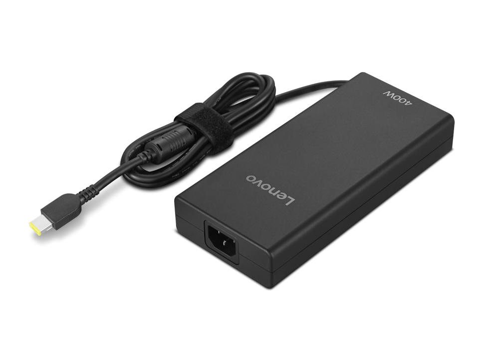 Lenovo Adaptop Lenovo Legion 400W; Port de incarcare: USB-C; Accesorii incluse: Power adapter; Line cord; Warranty Poster; Power Poster; Dimensiuni (L x D x H) : 235 mm x 200 mm x 80 mm; Greutate: 1.01 Kg; G