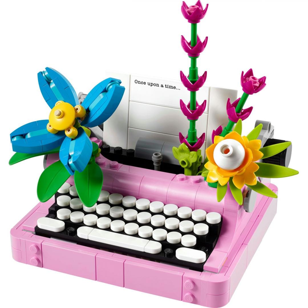 Lego Jucării Set Constructie LEGO Creator 3-in-1 31169 | Masina de Scris cu Flori, Vintage, Cadou