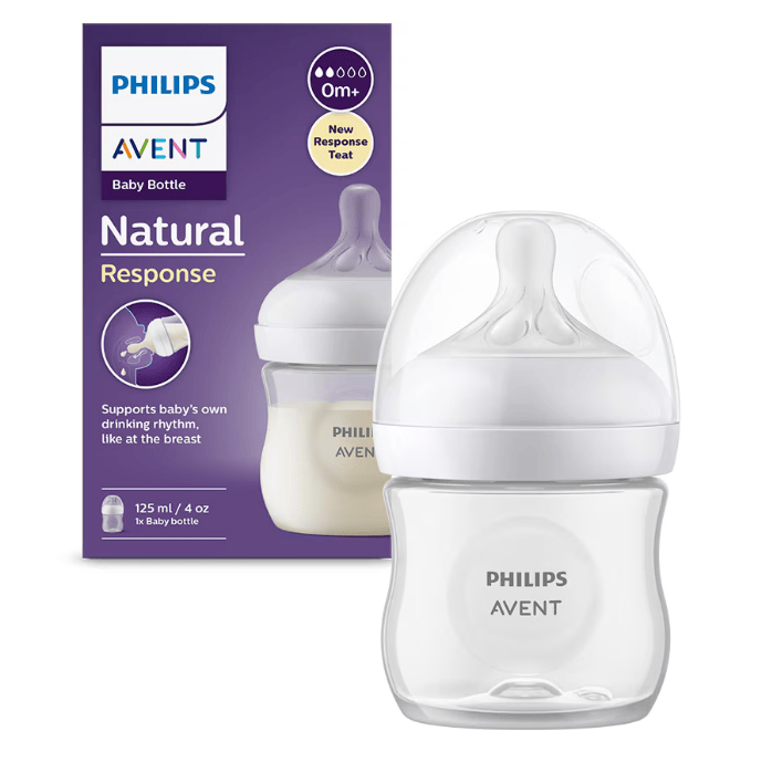 Philips Avent Alimentație bebe Biberon Philips Avent SCY900/01 | 125ml, Tetina Natural Response, Debit 2, 0+ Luni