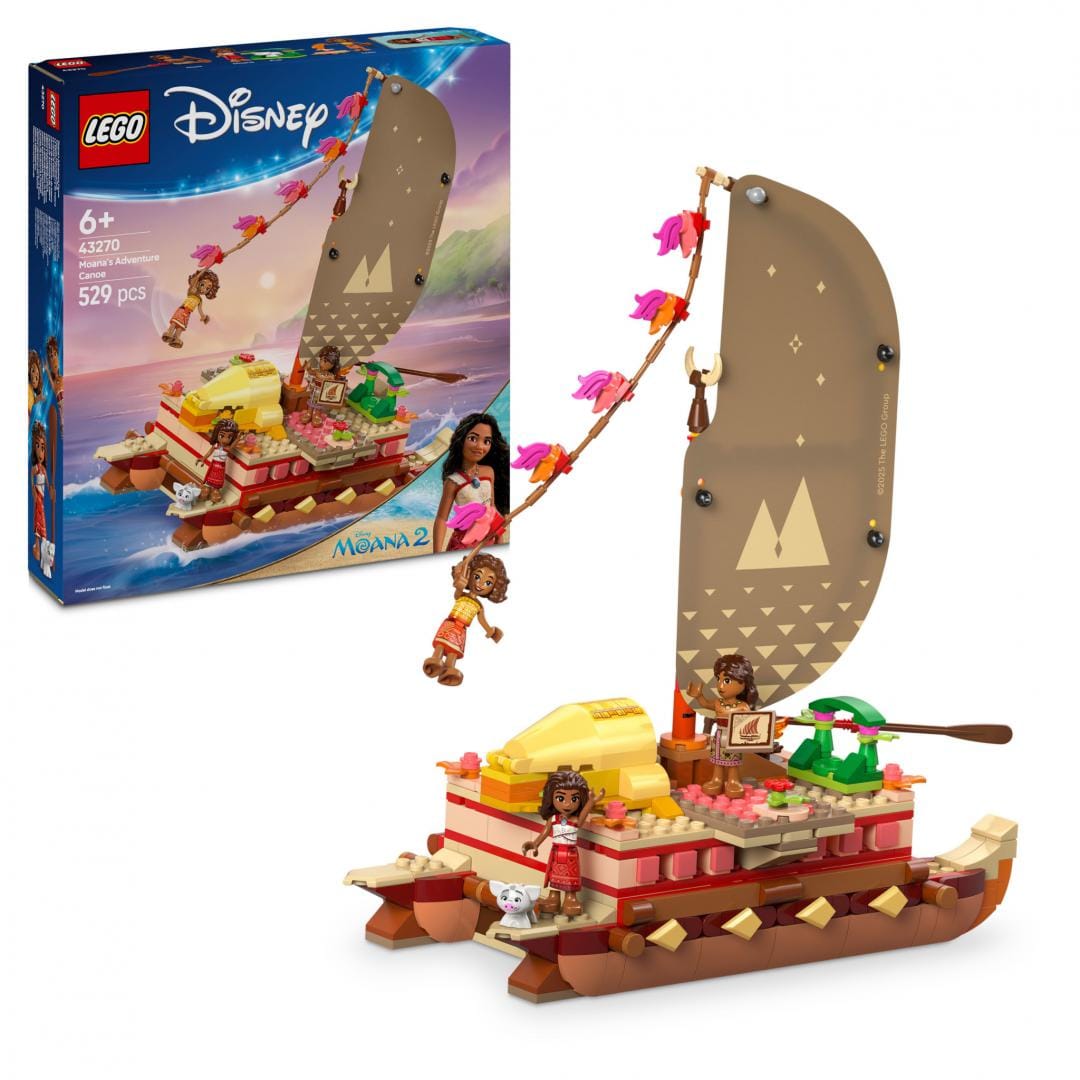Lego Jucării Set Constructie LEGO Disney 43270 | Canoea Moanei, Aventura, 97 Piese, 4+