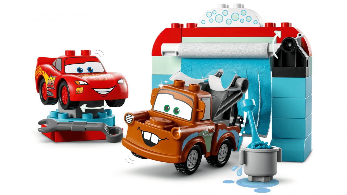Lego Jucării Set Constructie LEGO Duplo 10996 | Spalatorie Fulger McQueen, Bucsa, 29 Piese, 2+
