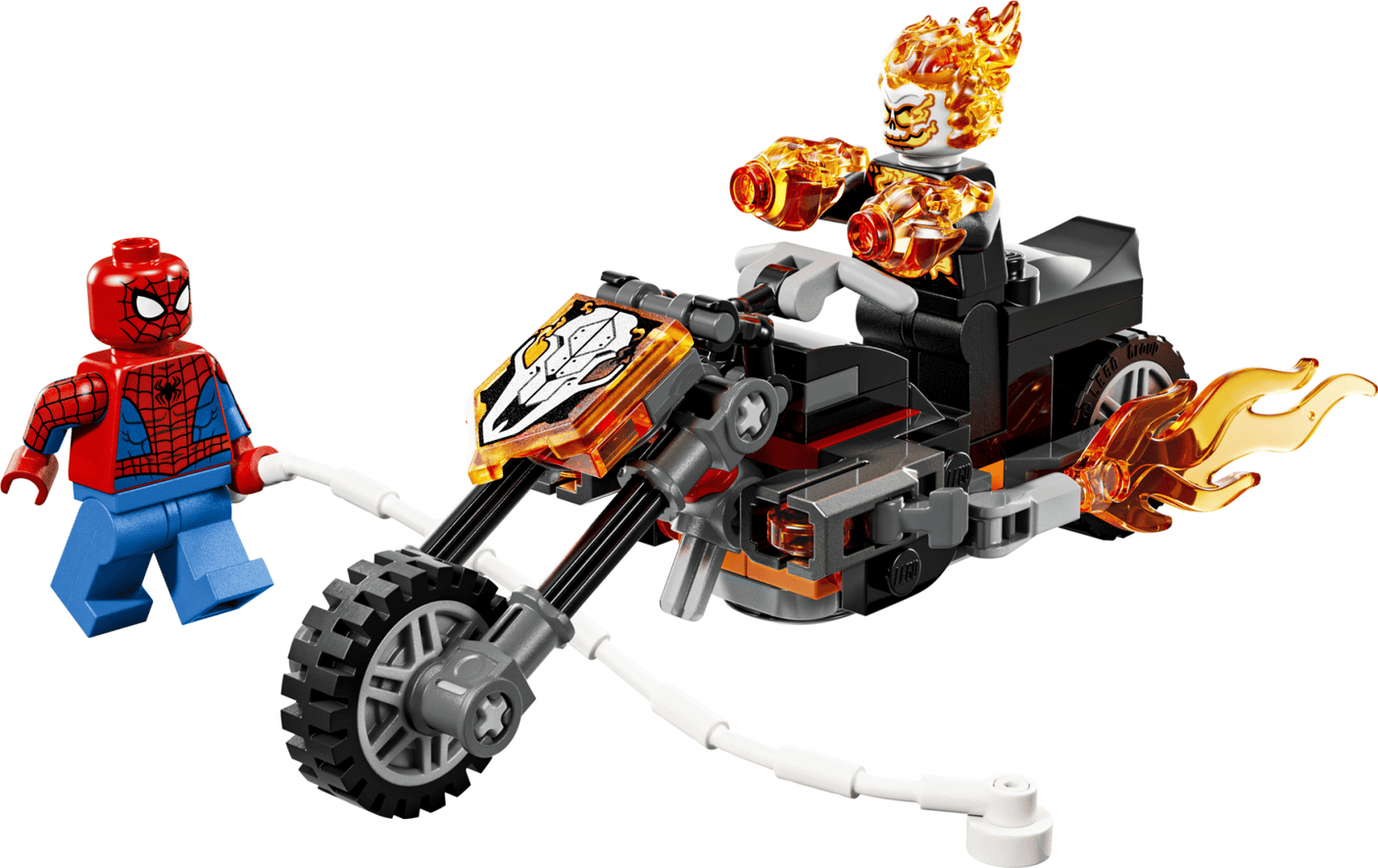 Lego Jucării Set Constructie LEGO Marvel Spider-Man 76335 | Omul Paianjen vs Calaretul Fantoma, Motocicleta, Cadou