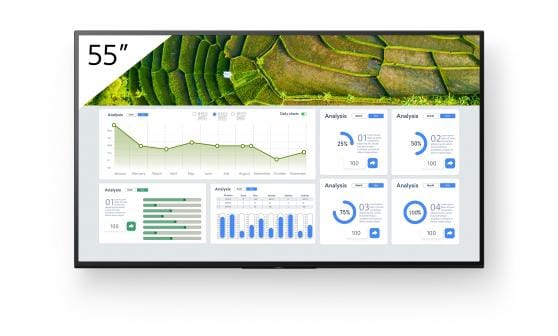 Sony Monitor digital signage Monitor Signage Sony FW-55BZ30L | 55", UHD 4K, IPS, 440nit, 24/7, Android 10