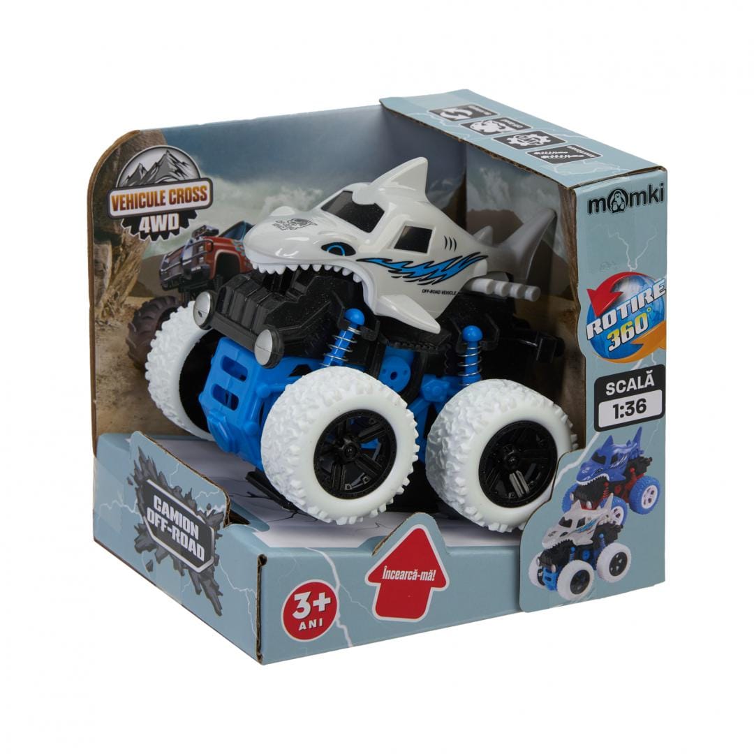 MomKi Jucării Jucarie Masina Off-road MomKi MOMKI1819-20ALB | 4X4, 360 Grade, 10.8cm, Alba