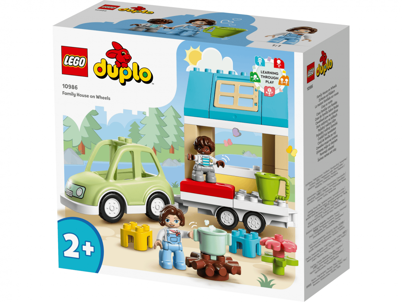 Lego Jucării Set Constructie LEGO DUPLO 10986 | Casa de Familie pe Roti, Camping, Cadou