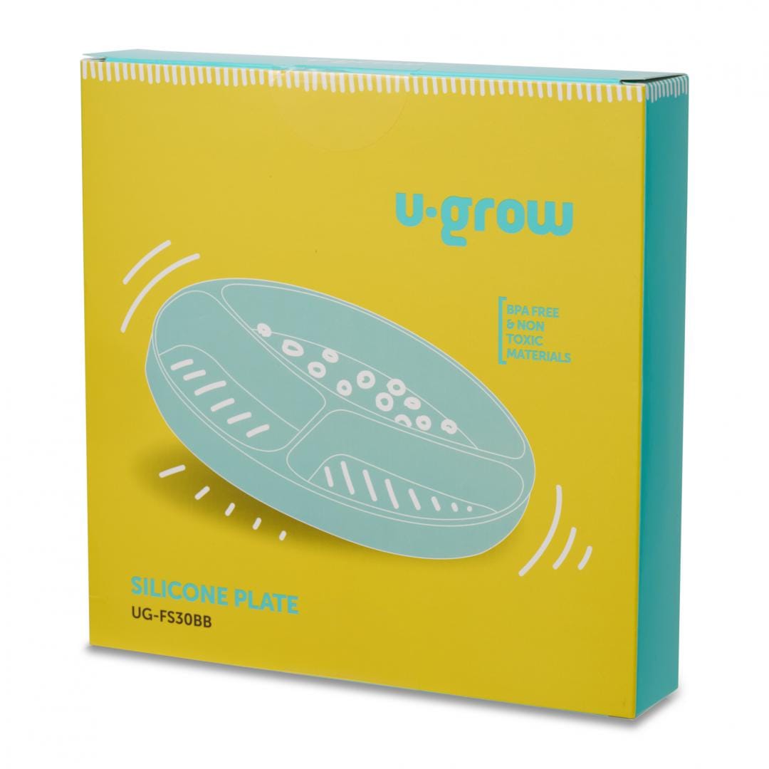 U-Grow Alimentație bebe Farfurie Compartimentata Silicon U-Grow UG-FS30BB | Ventuza, Blue