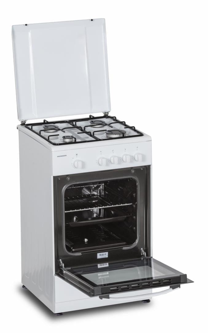Heinner Aragaz Aragaz Heinner HFSC-SME50WH | 50cm, 4 Arzatoare Gaz, Alb, 49.8x50x85cm
