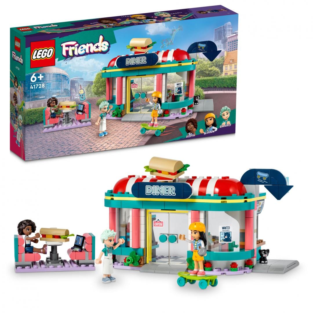 Lego Jucării Set Constructie LEGO Friends 41728 | Restaurant Centrul Orasului Heartlake, 533 Piese, 6+