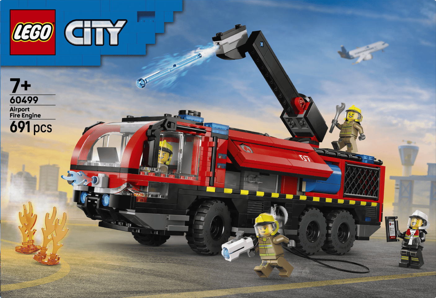 Lego Jucării Set Constructie LEGO City 60499 | Autospeciala Pompieri Aeroport, 261 Piese, 6+