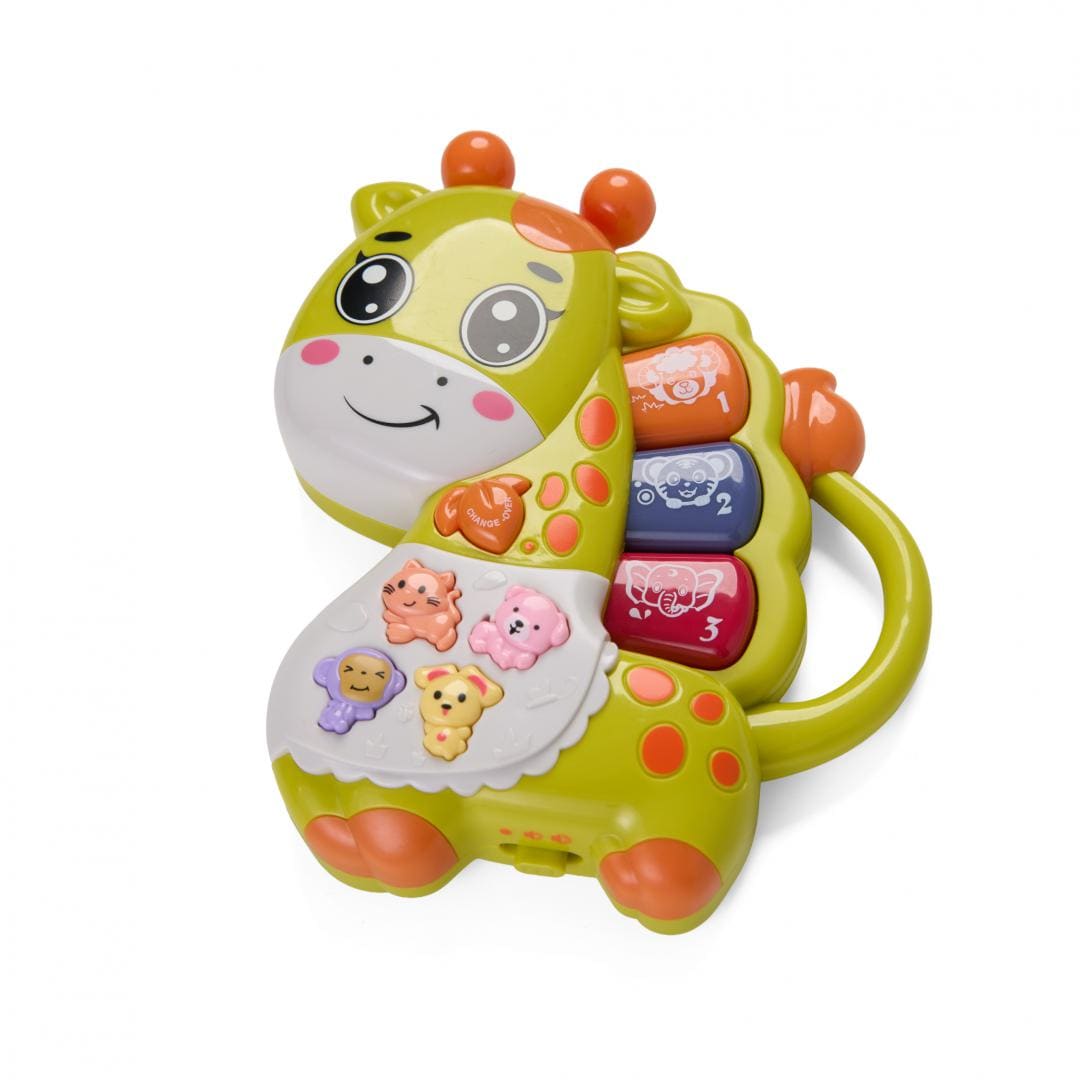 MomKi Jucării Jucarie MomKi MOMKI855-66V | Girafa cu Lumini si Sunete, Verde