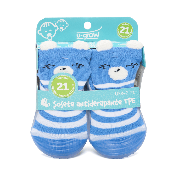 U-Grow Îngrijire bebe Sosete Antider U-Grow USK-2-21 | TPR, 21cm, 12.6cm