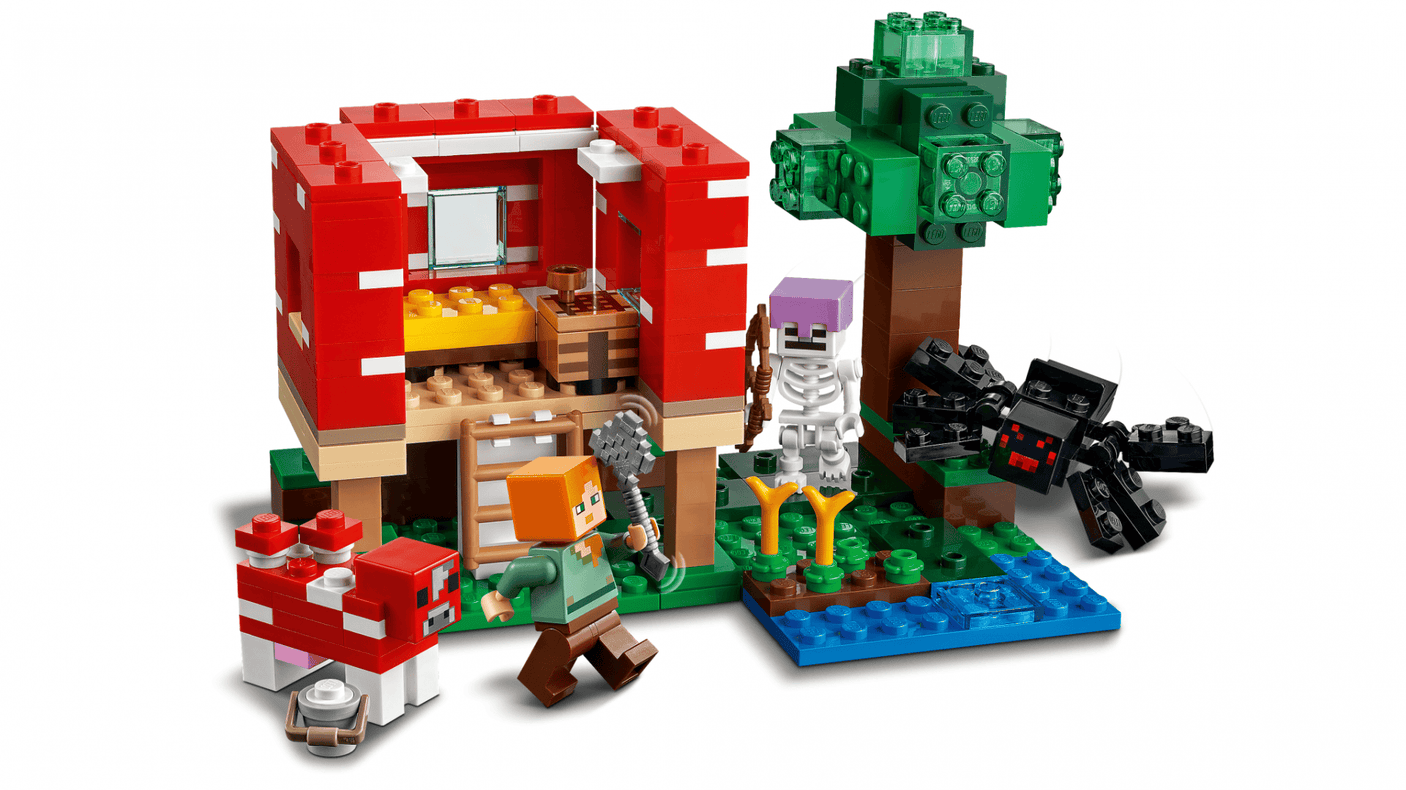 Lego Jucării Set Constructie LEGO Minecraft 21179 | Casa Ciuperca, 410 Piese, 8+