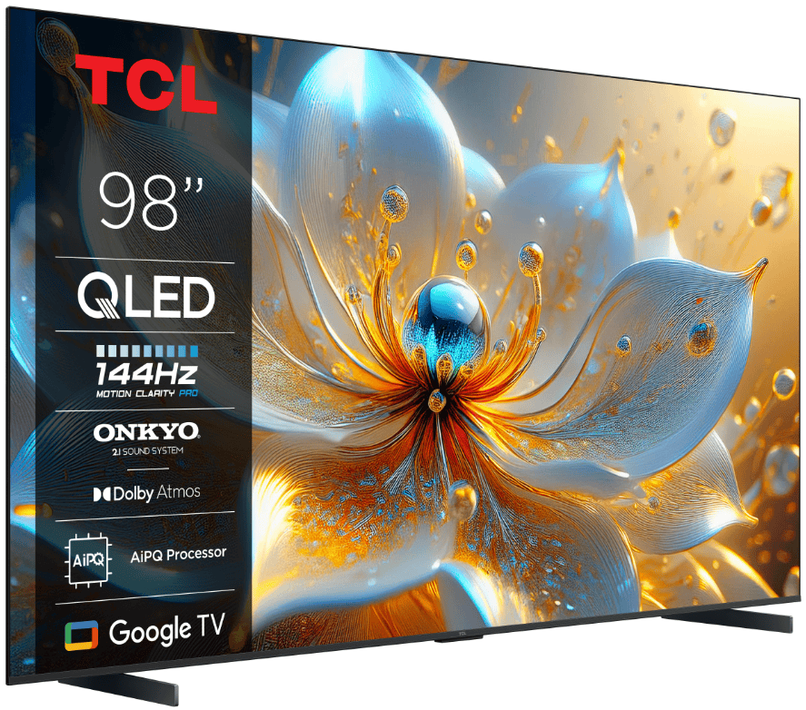 TCL Televizoare Televizor TCL QLED 98T8C | 248 cm, Smart Google TV, 4K Ultra HD, (Model 2025)