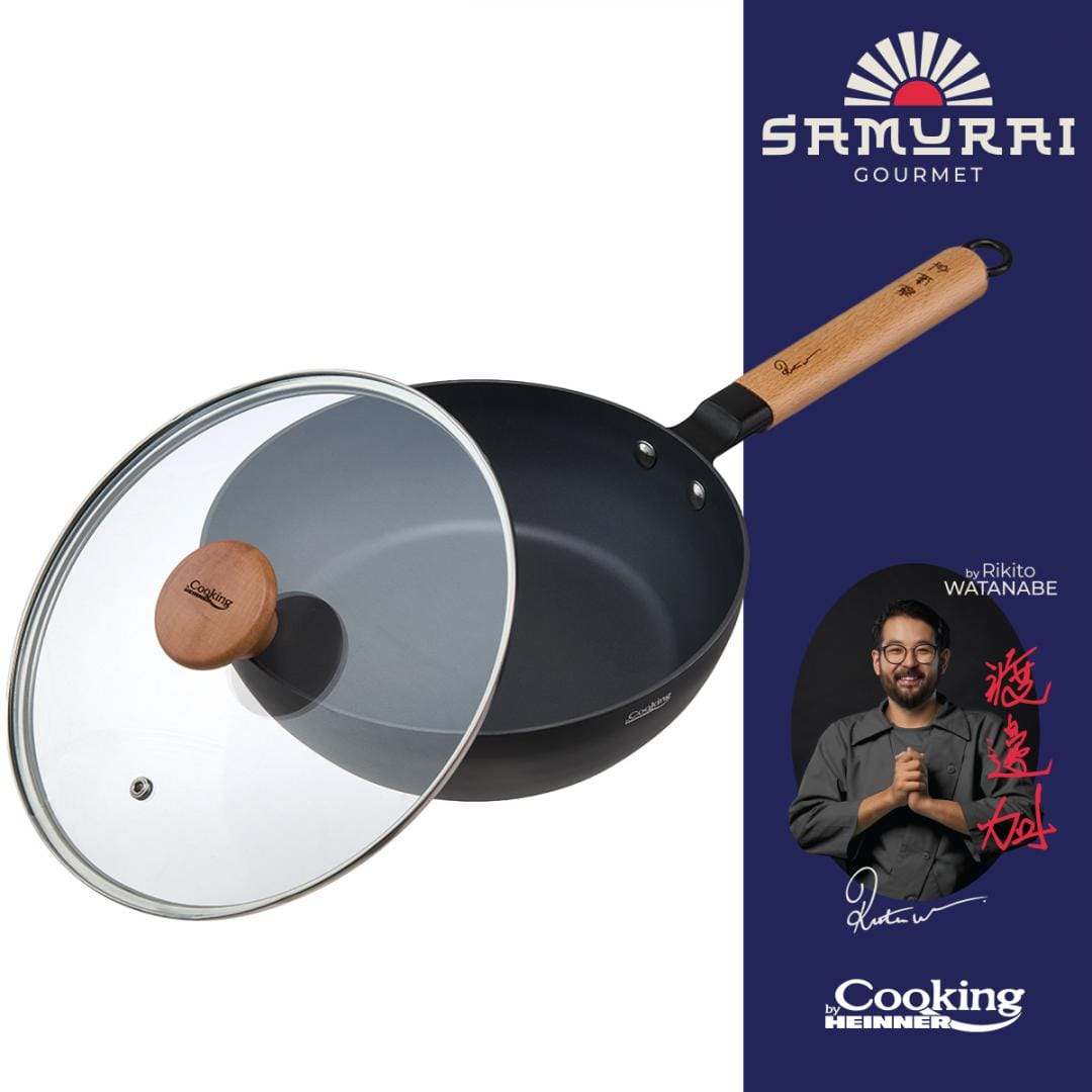 Heinner Tigaie Tigaie Heinner HR-SNT-WC28 | Wok, Aluminiu, 28cm, Cu Capac