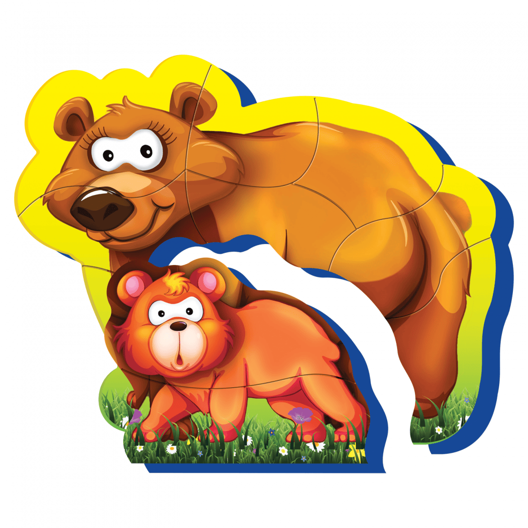 Puedo Toys Jucării Puzzle Puedo Toys PUEDOB22071 | Spuma Eva, Mama si Puiul Urs, 8 Piese