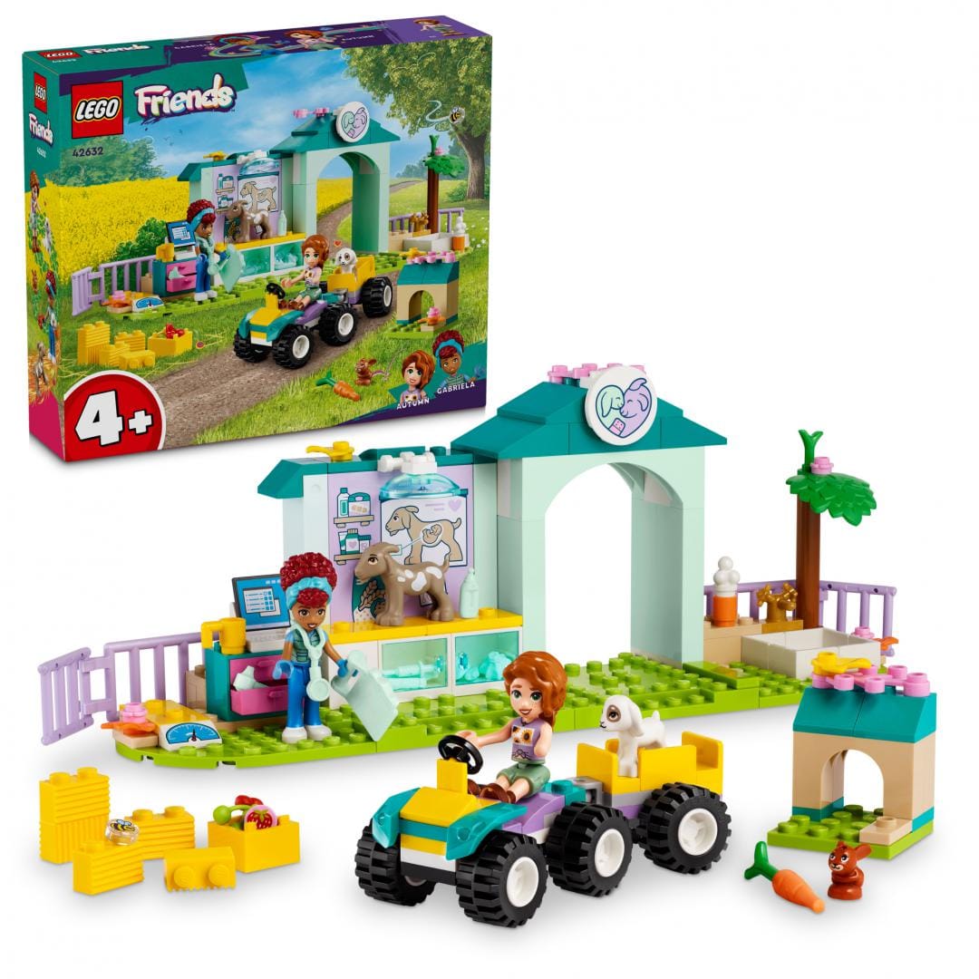 Lego Jucării Set Constructie LEGO 42632 | Clinica Veterinara Animale Ferma, Cadou