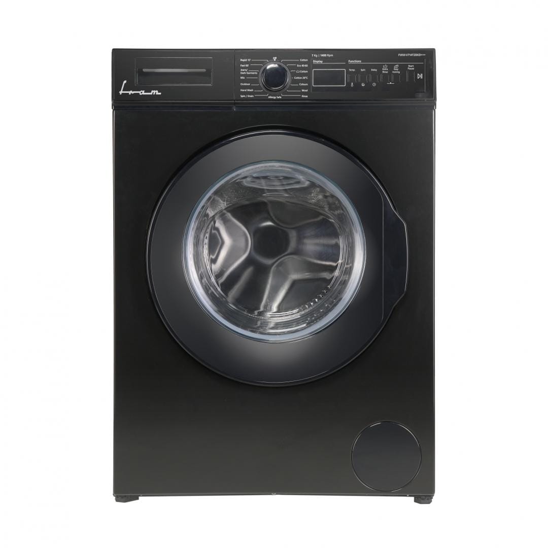 Fram Masina de spalat rufe Masina de spalat rufe Fram FWM-V714T2BKD+++ | 7kg, 1400RPM, Display LED, Negru, 59.7x52.7x84.5cm