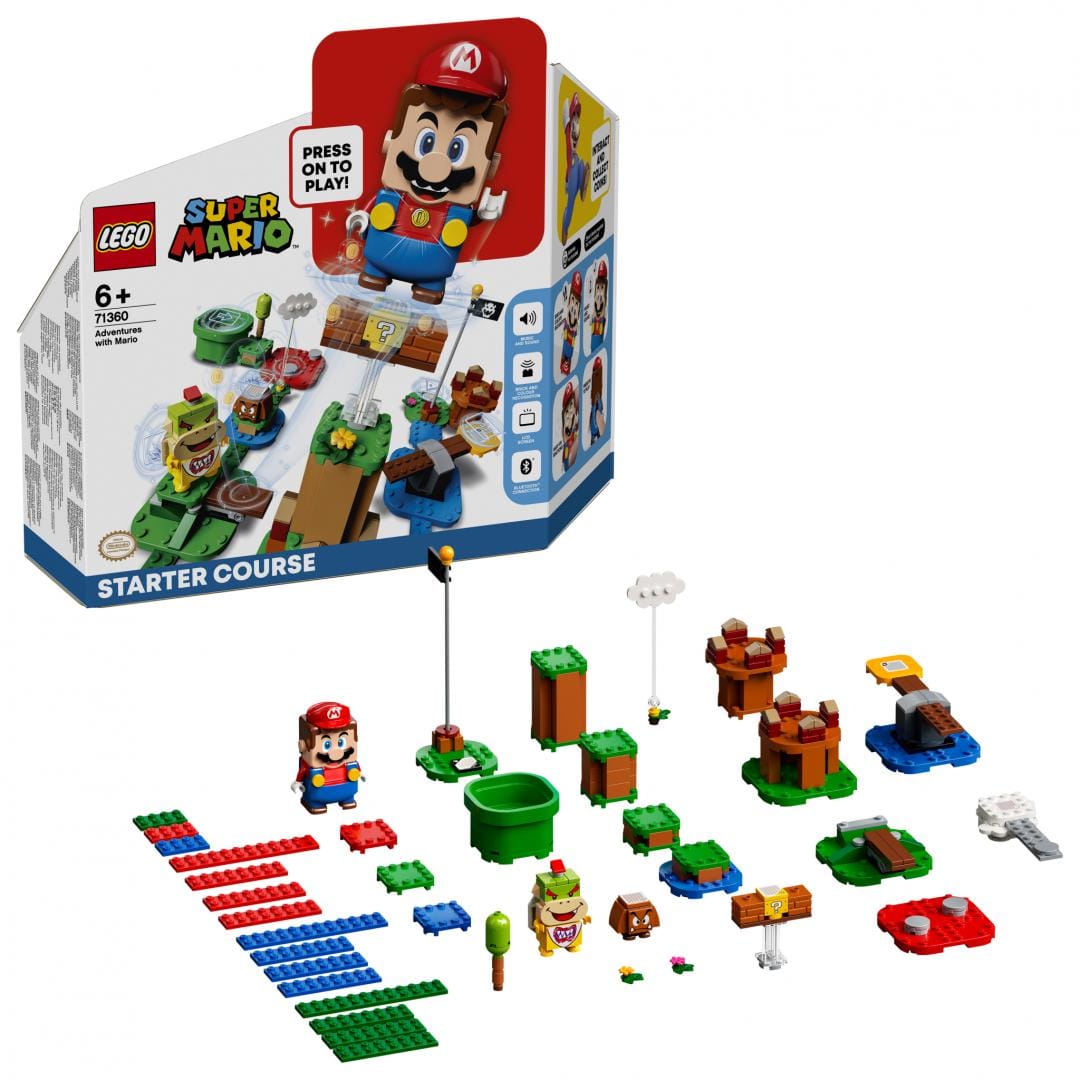 Lego Jucării Set Constructie LEGO Super Mario 71360 | Aventuri cu Mario, Starter Pack, Interactiv
