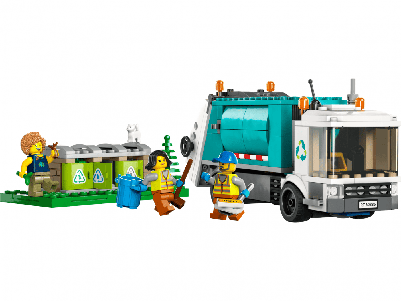 Lego Jucării Set Constructie LEGO City 60386 | Camion de Reciclare, 261 Piese, Cadou