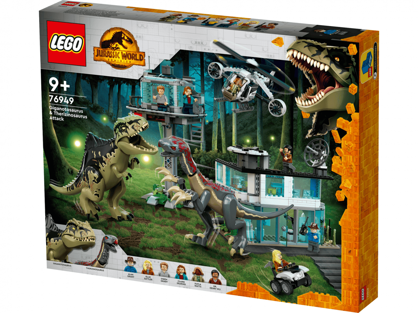 Lego Jucării Set Constructie LEGO Jurassic World 76949 | Atac Giganotozaur si Therizinosaur, 810 Piese, 8+