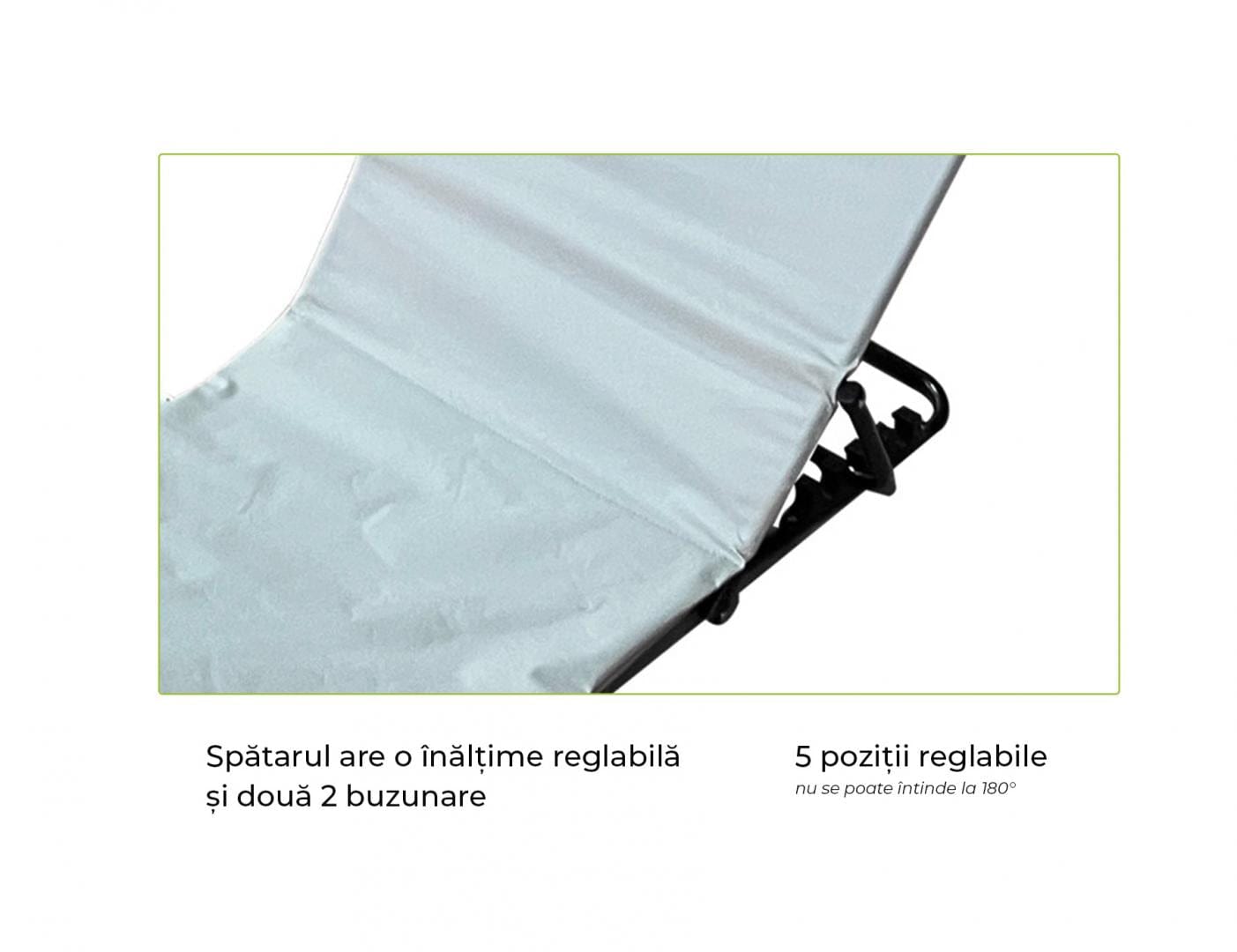 Heinner Accesorii plaja Covor Plaja Heinner DCPP002G | 141x45x51cm, Tip Sezlong, Grey