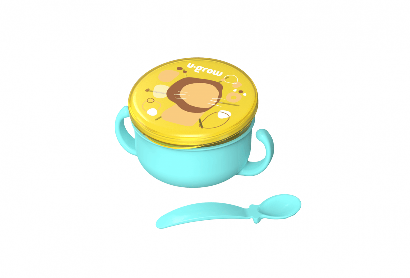 U-Grow Alimentație bebe Bol 2 in 1 U-Grow A-2504BL | Snackuri, Lingurita, Blue