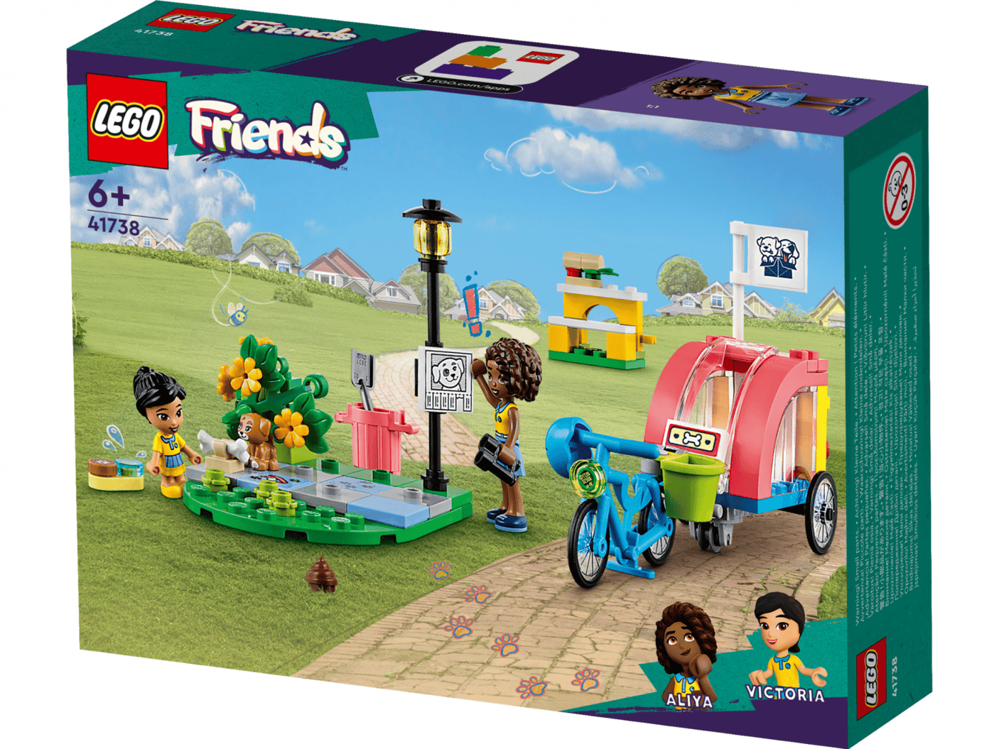 Lego Jucării Set Constructie LEGO Friends 41738 | Bicicleta Pt. Salvarea Cainilor, Cadou