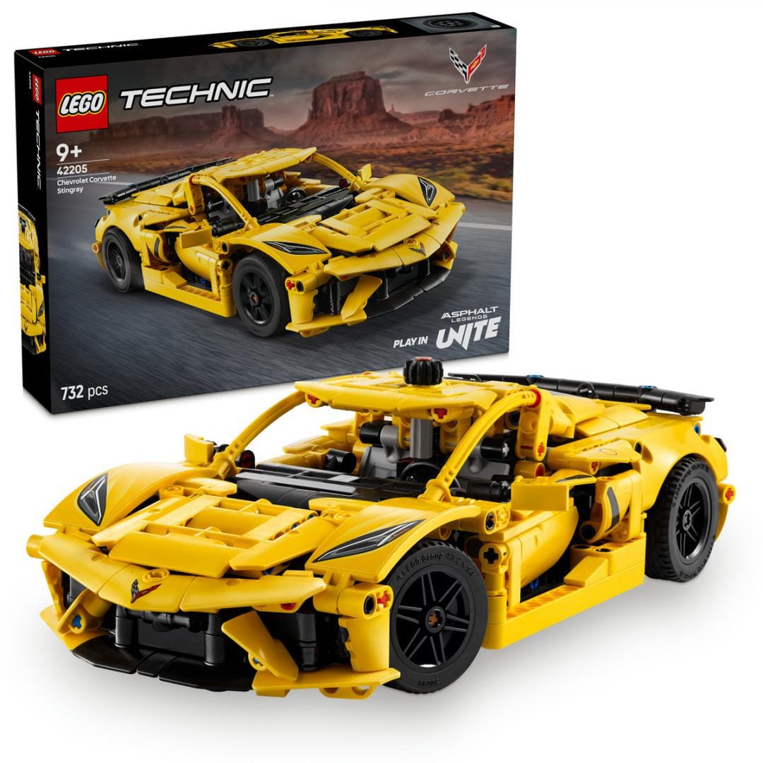 Lego Jucării Set Constructie LEGO Technic 42205 | Chevrolet Corvette Stingray, 1210 Piese, 8+, Cadou