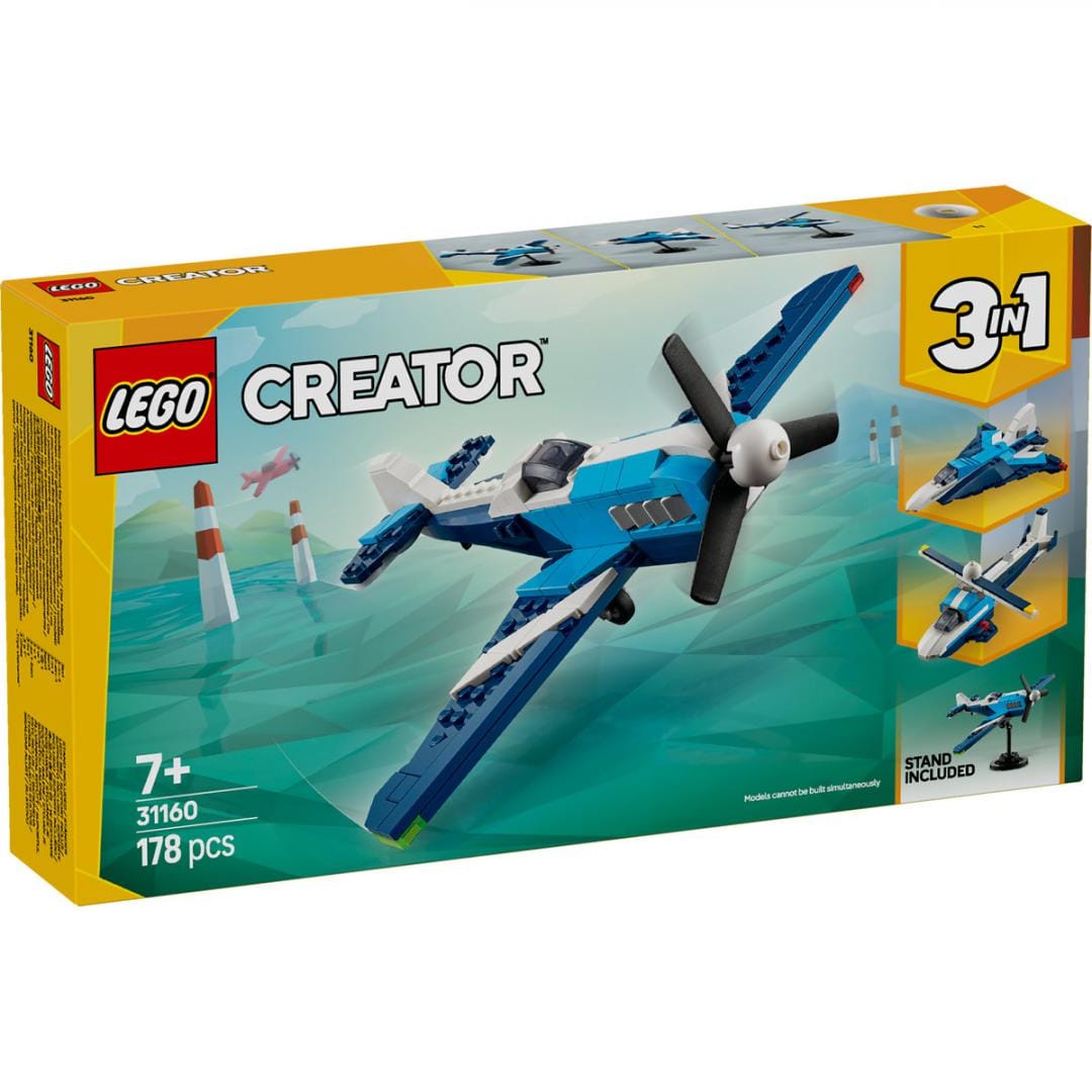 Lego Jucării Set Constructie LEGO Creator 3-in-1 31160 | Avion de Curse, 3IN1, Cadou