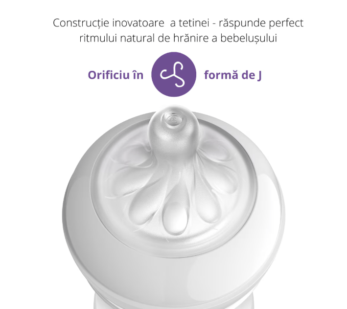 Philips Avent Alimentație bebe Biberon Philips Avent SCY900/01 | 125ml, Tetina Natural Response, Debit 2, 0+ Luni