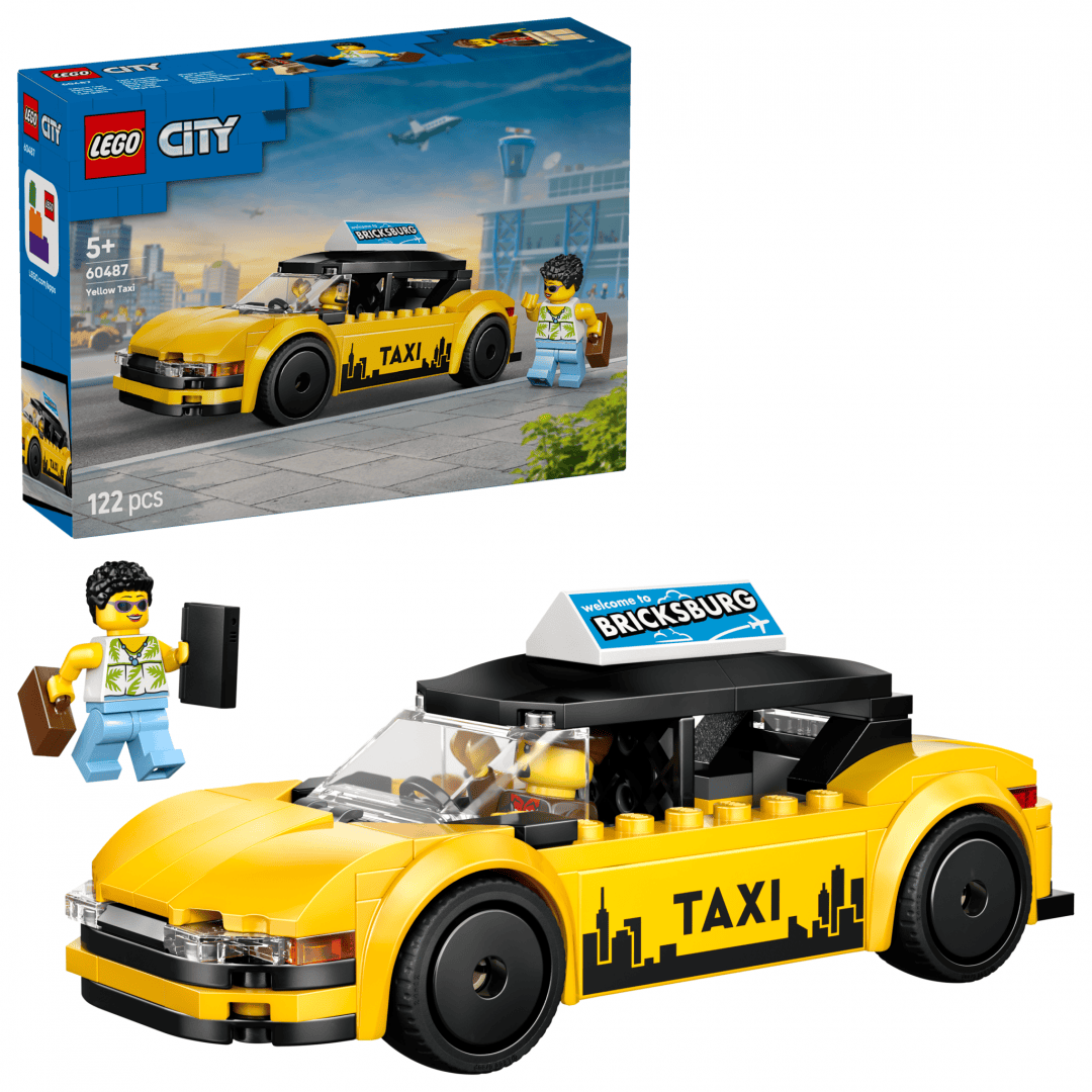 Lego Jucării Set Constructie LEGO City 60487 | Taxi Galben, Vehicul, Cadou