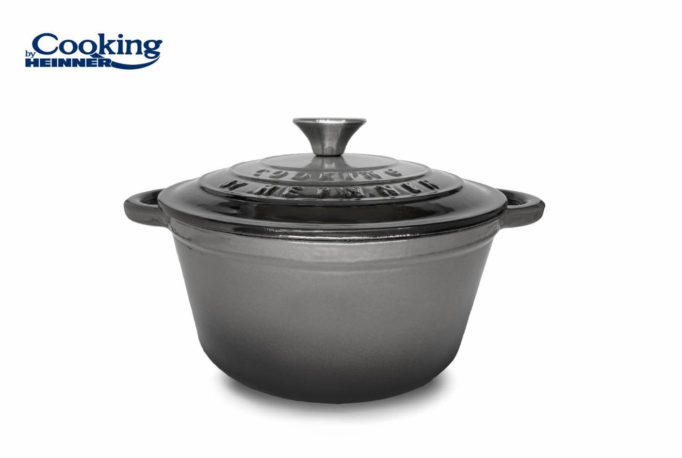 Heinner Cratita Cratita Heinner HR-ZVC-C22 | 22cm, 2.9L, Fonta Emailata, Capac, Marble Grey