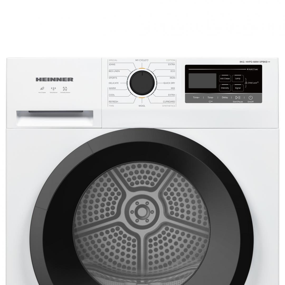 Heinner Uscator de rufe Uscator de Rufe Heinner HHPD-M8N13PBKE++ | 8kg, Pompa de Caldura, A++, Alb, 59.5x66x84.5cm