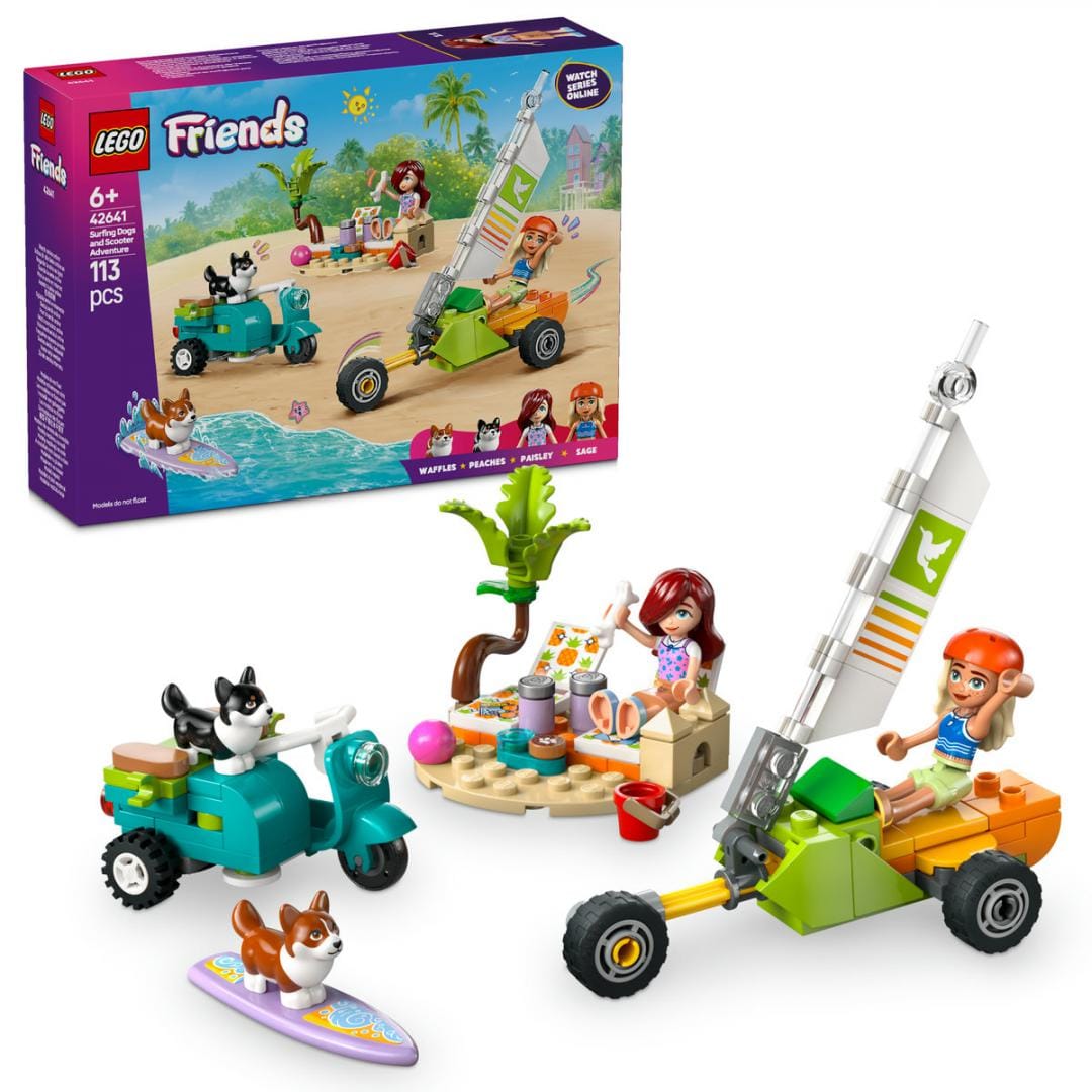 Lego Jucării Set Constructie LEGO 42641 | Aventuri cu Catei, Surfing, Scuter