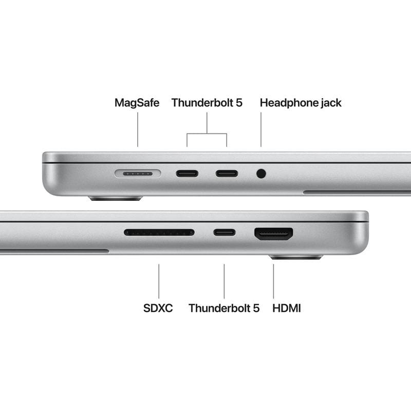 APPLE MacBook Pro 16.2"/Apple M5 Max (CPU 18-core, GPU 40-core, Neural Engine 16-core)/48GB/2TB - Silver - US KB (No Adapter) - 2026 (CTO from MGE94RO/A)