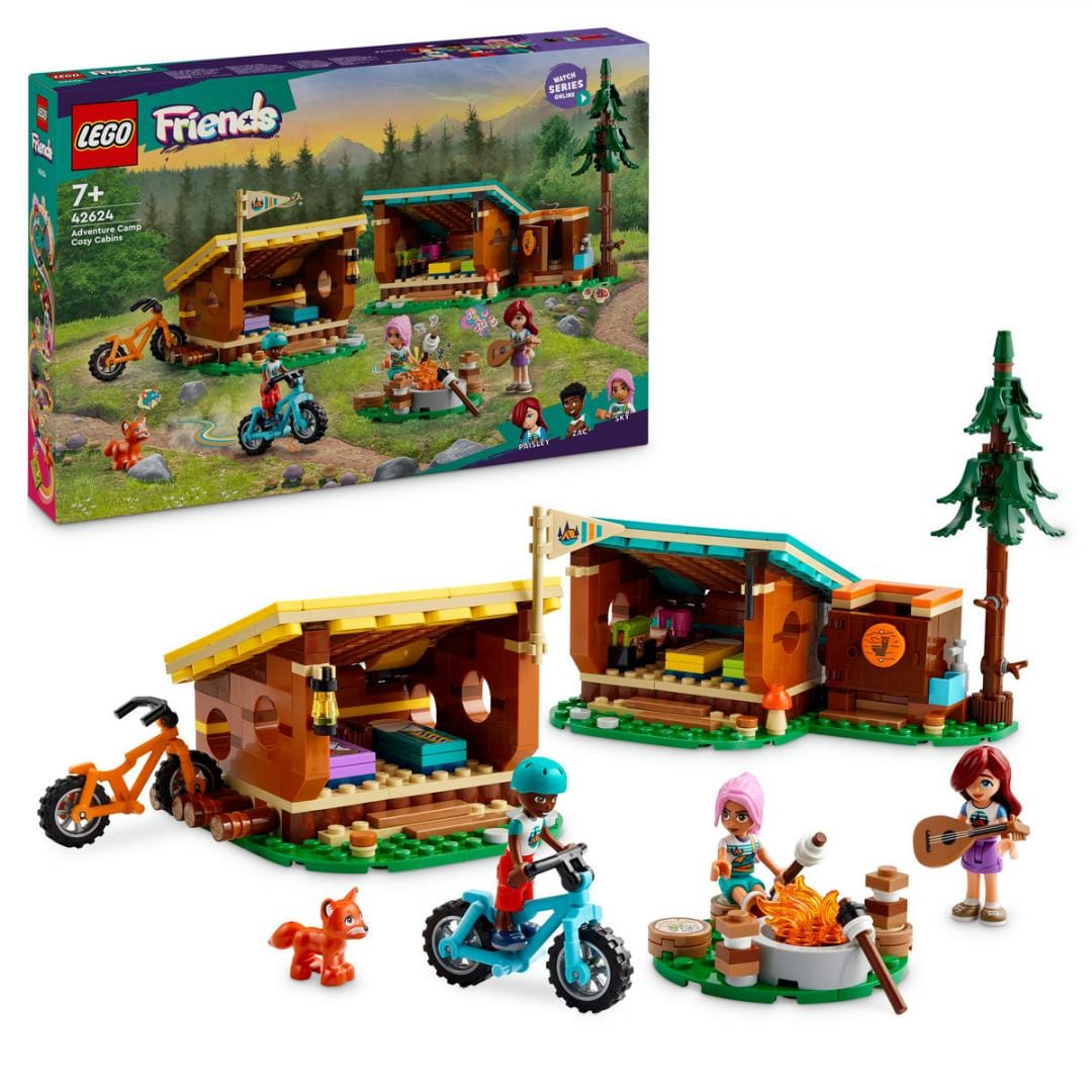 Lego Jucării Set Constructie LEGO 42624 | Cabane Tabara Aventuri, 715 Piese, 7+