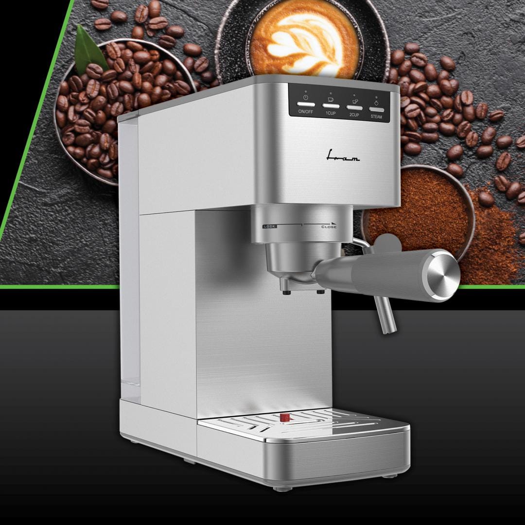Fram Espressor manual Espressor Manual FRAM FEM-D15SS | 15 Bar, 1.6L, 1350W, Inox