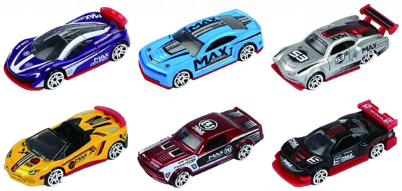 Cevodle Jucării Jucarie Cevodle CEV64078-0001MIX | Set 6 Masini Curse, Die Cast, Scara 1/64, 7.5cm