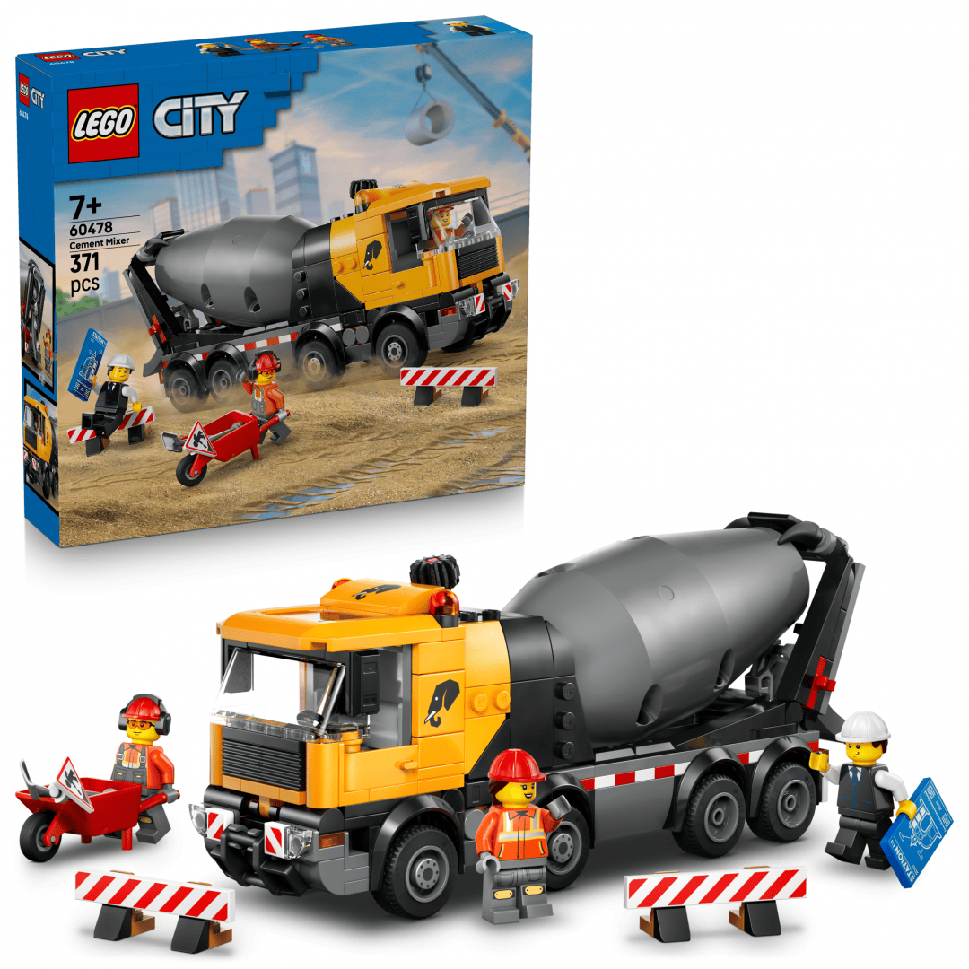 Lego Jucării Set Constructie LEGO City 60478 | Autobetoniera, Vehicul Constructii, Cadou