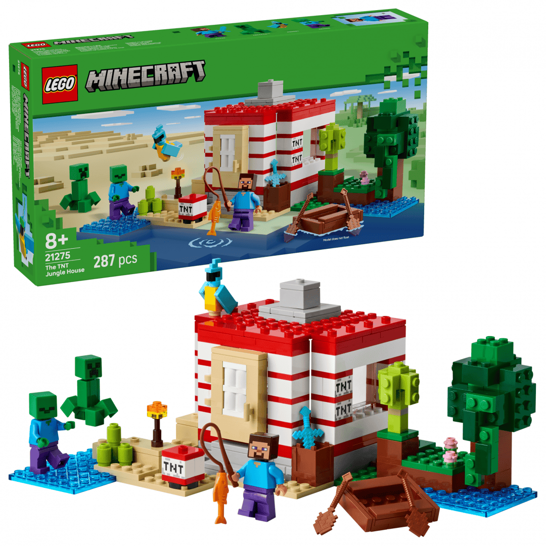 Lego Jucării Set Constructie LEGO Minecraft 21275 | Casa TNT din Jungla, 416 Piese, 7+