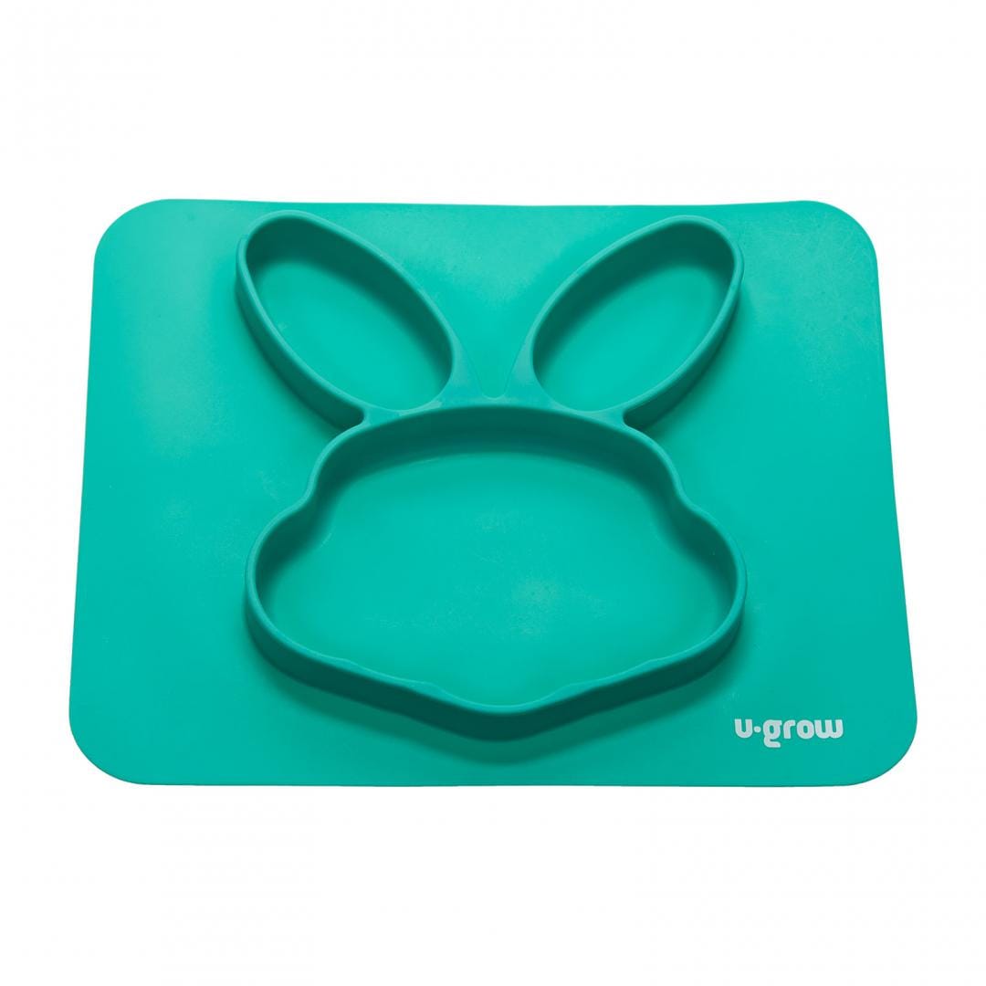 U-Grow Alimentație bebe Farfurie Silicon U-Grow UG-FS11IP | Forma Iepuras, Bebe