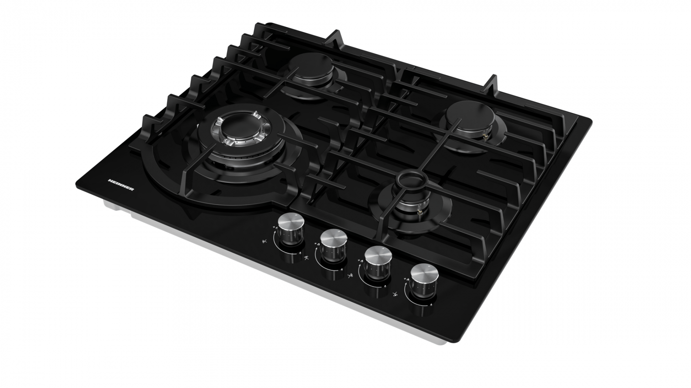 Heinner Plita incorporabila Plita Incorporabila Heinner HBH-M447IWFGBK | 4 Arzatoare, Gaz, Aprindere Electrica, Negru