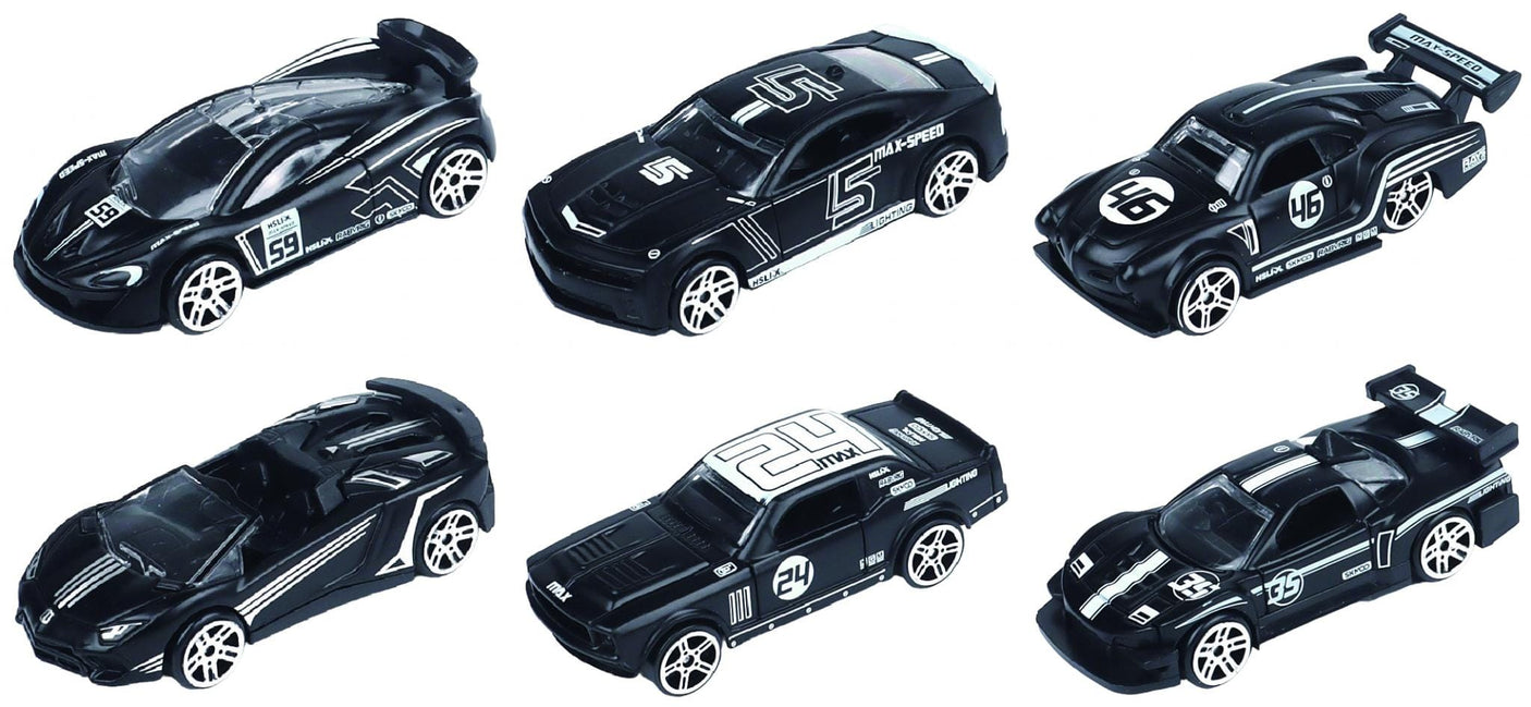 Cevodle Jucării Set Masinute Cevodle CEV64024-0001MIX | 6 Masini Curse, Scara 1/64, 7.5cm, Die Cast