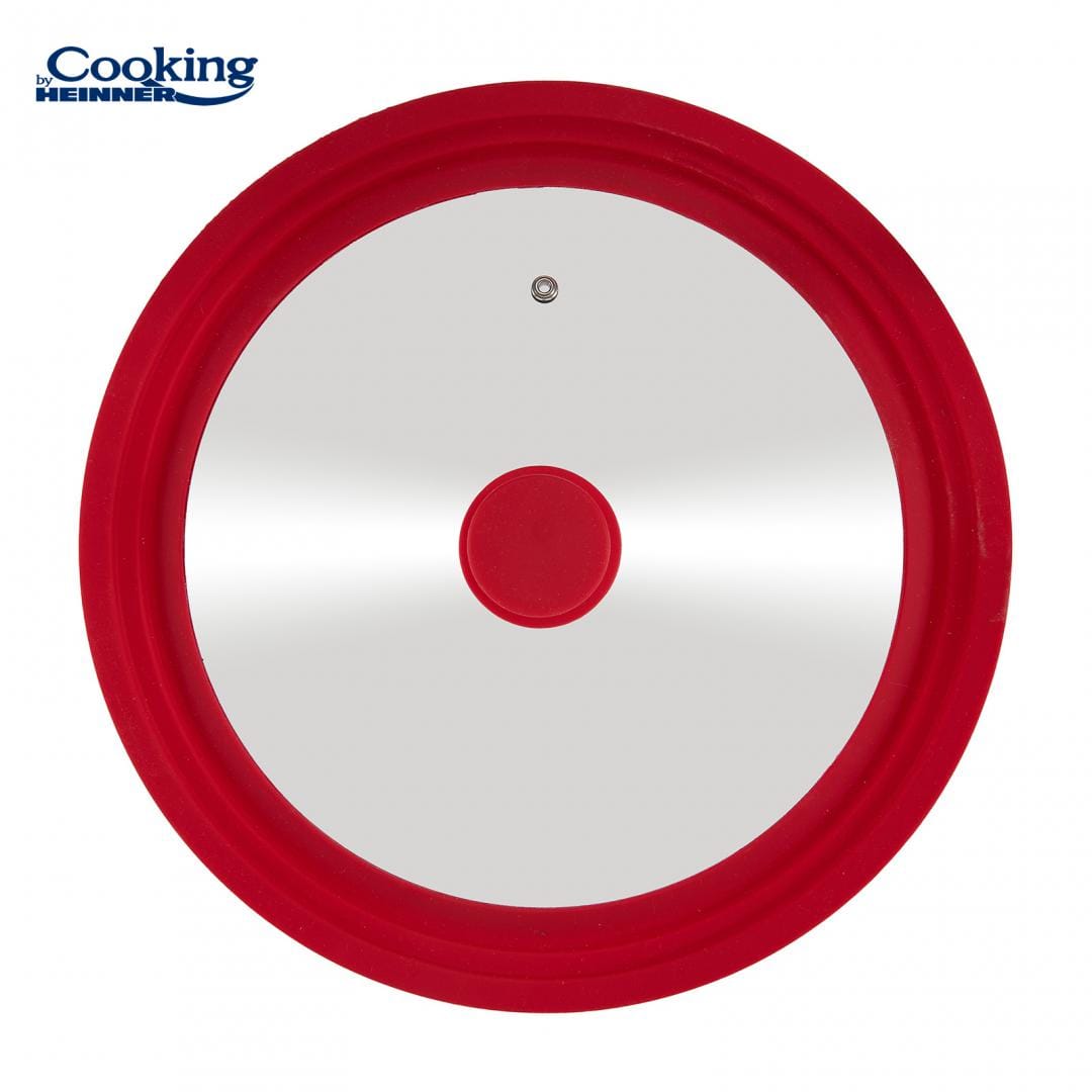 Heinner Capac oala Capac Oala Heinner HR-AER-22D26R | 22/24/26 cm, Sticla, Silicon, Rosu