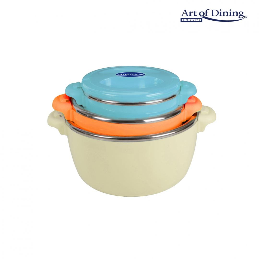 Heinner Set oale Set Oale Heinner HR-SNV-246LB | 3 Caserole Termice, 2L+4L+6L, Belly Beige