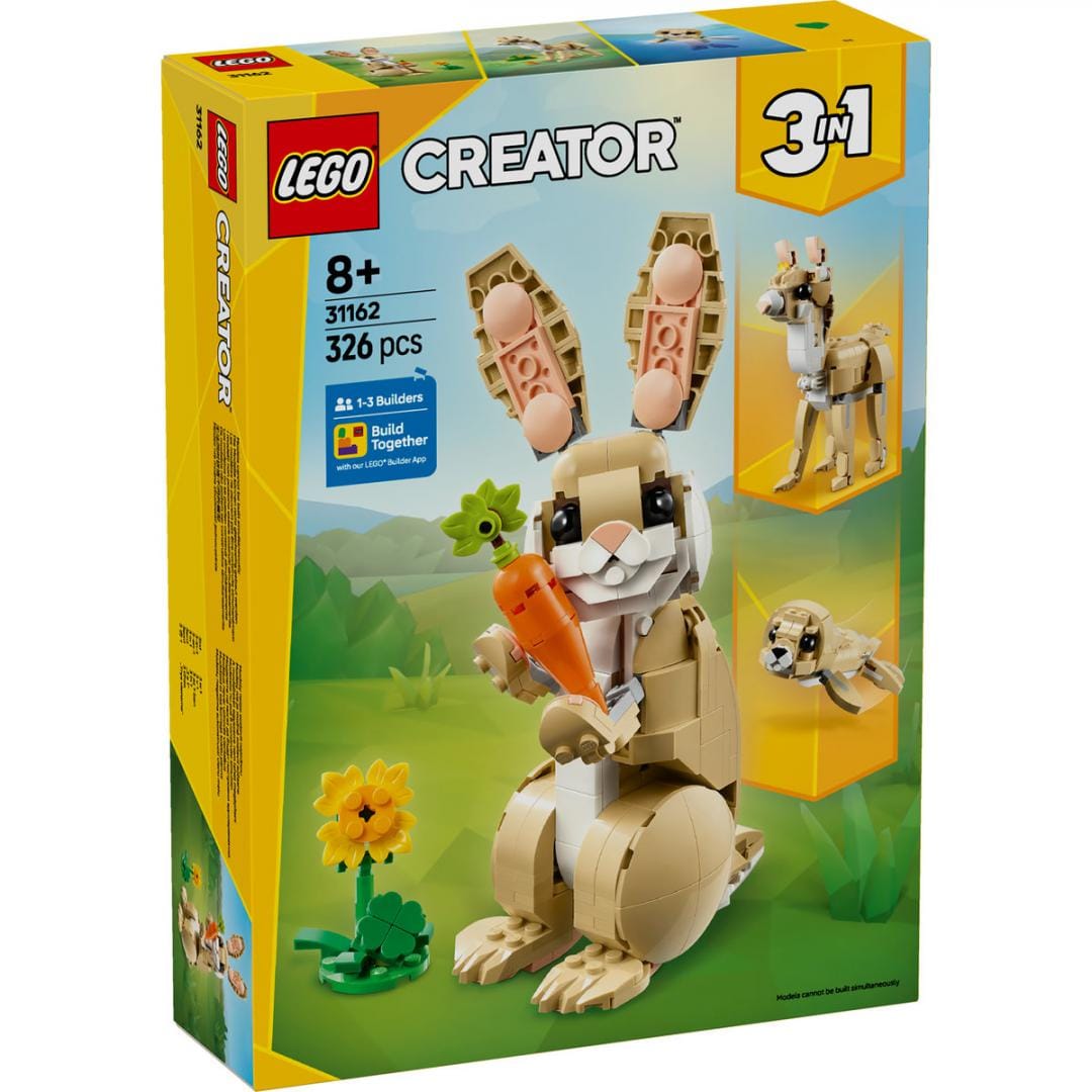 Lego Jucării Set Constructie LEGO Creator 3-in-1 31162 | Iepuras Dragalas, Multicolor, Cadou